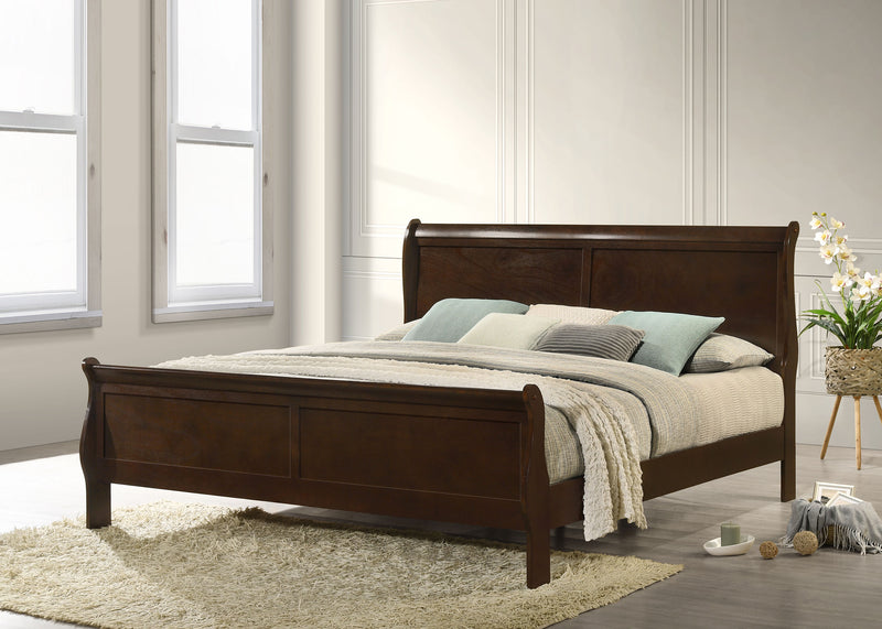 Louis Philippe Sleigh Panel Bed - Furniture City (CA)l