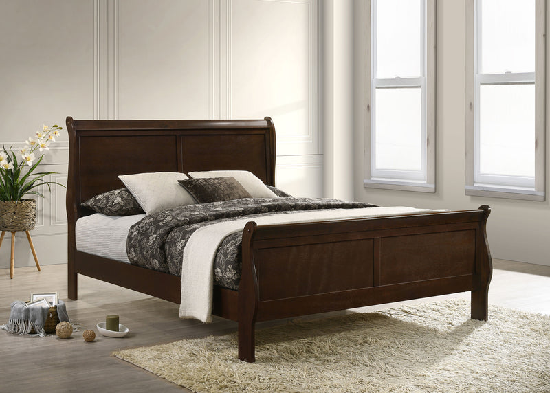 Louis Philippe Sleigh Panel Bed - Furniture City (CA)l
