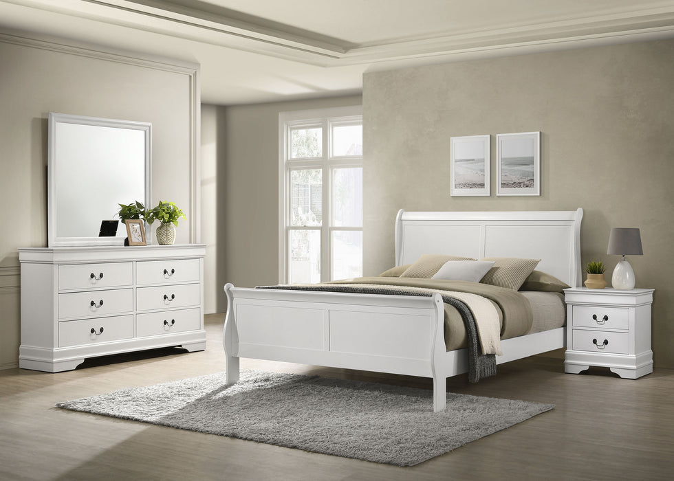 Louis Philippe Panel Bedroom Set with High Headboard