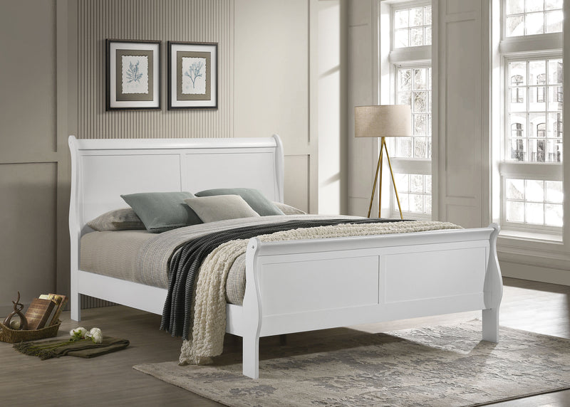 Louis Philippe Sleigh Panel Bed - Furniture City (CA)l