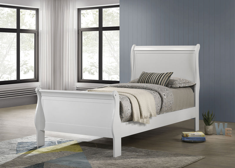 Louis Philippe Sleigh Panel Bed - Furniture City (CA)l