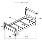 Louis Philippe Sleigh Panel Bed - Furniture City (CA)l