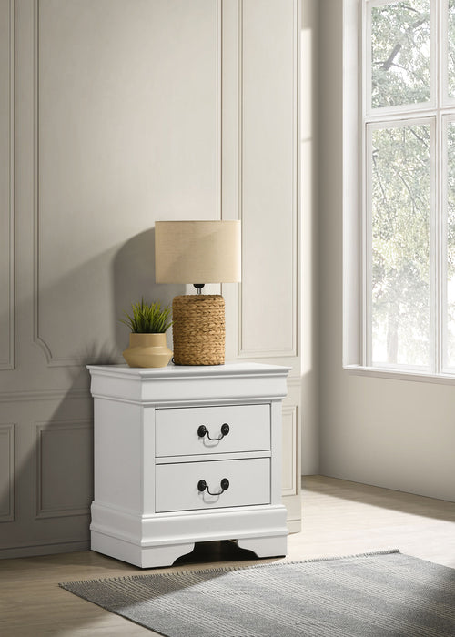 Louis Philippe 2-drawer Nightstand Cappuccino