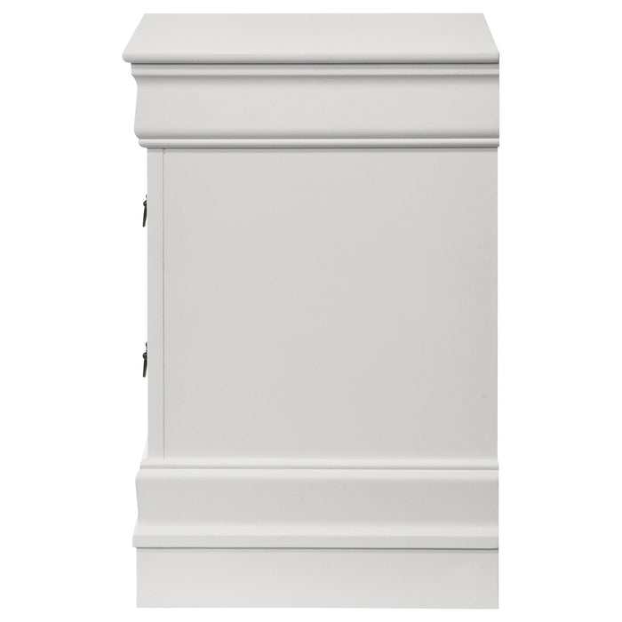 Louis Philippe 2-drawer Nightstand Cappuccino