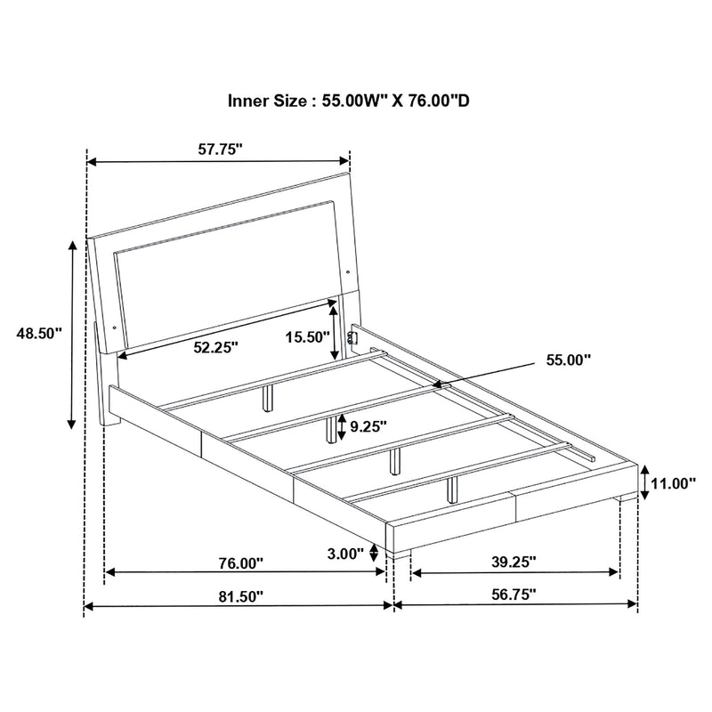 Felicity Panel Bed with LED Lighting - Furniture City (CA)l