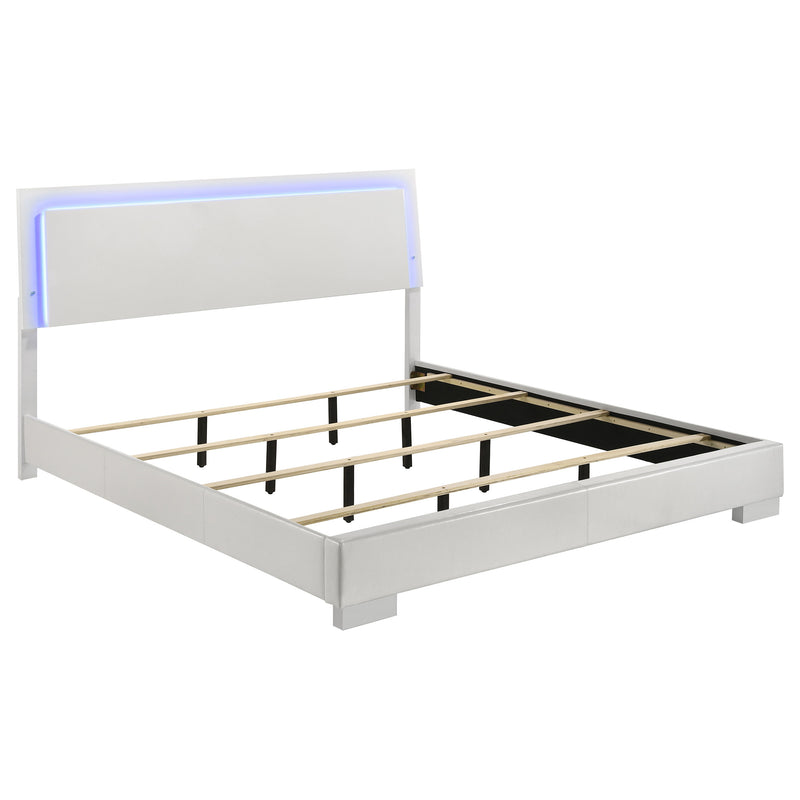 Felicity Panel Bed with LED Lighting - Furniture City (CA)l