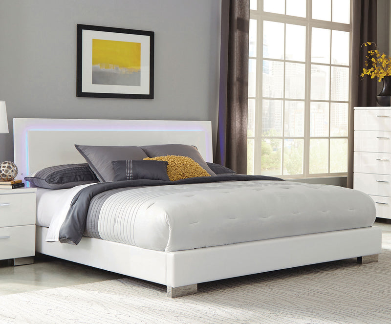 Felicity Panel Bed with LED Lighting - Furniture City (CA)l