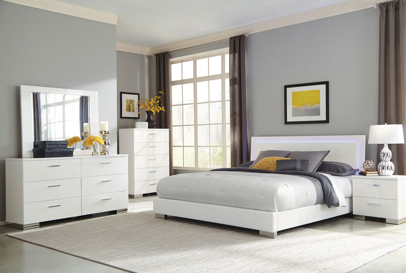 Felicity Panel Bed with LED Lighting - Furniture City (CA)l