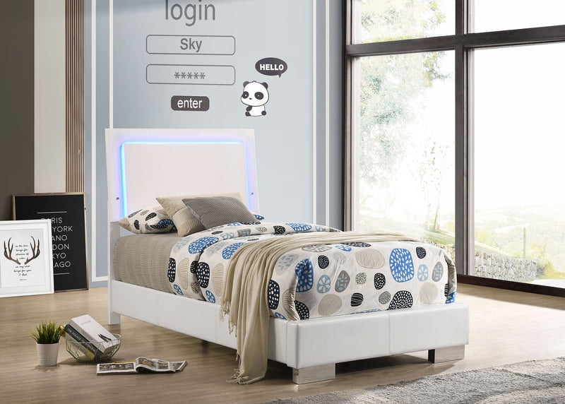Felicity Panel Bed with LED Lighting - Furniture City (CA)l