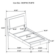 Felicity Panel Bed with LED Lighting - Furniture City (CA)l