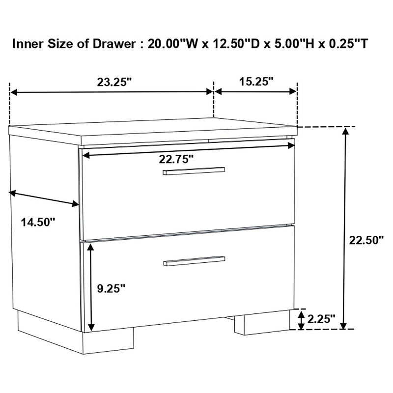 Felicity Nightstand - Furniture City (CA)l