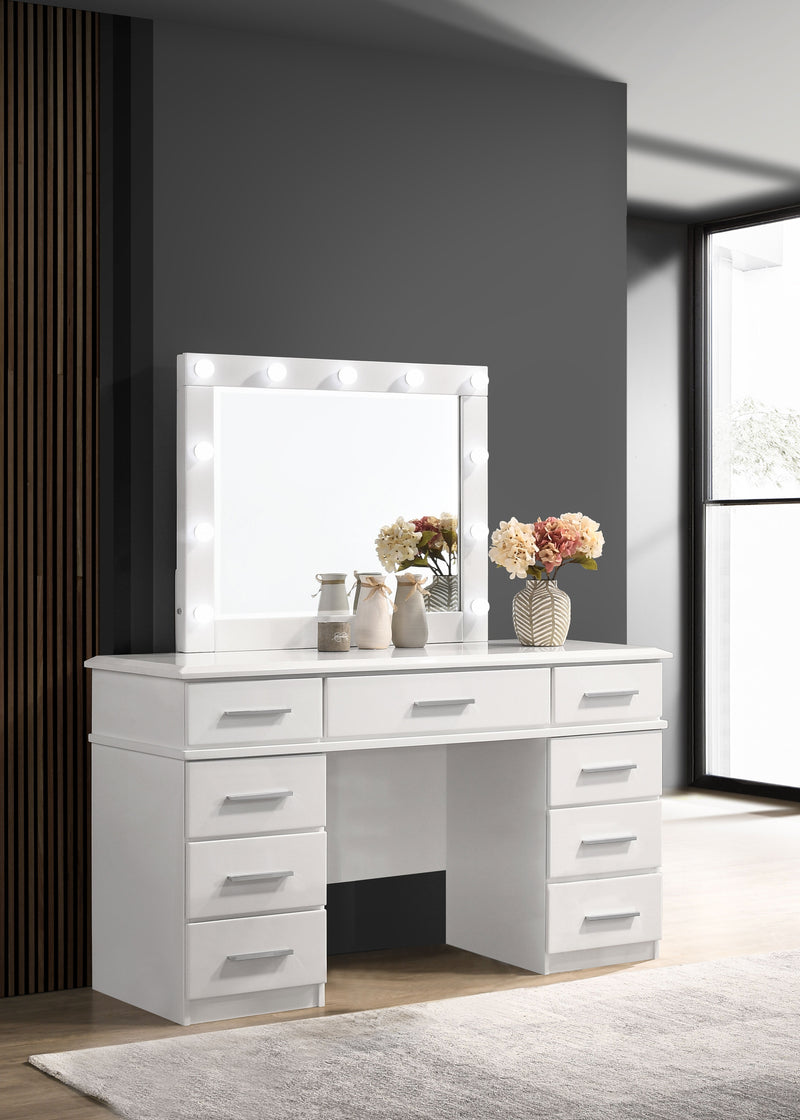 Felicity Makeup Vanity Table with LED Mirror - Furniture City (CA)l