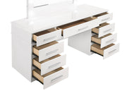 Felicity Makeup Vanity Table with LED Mirror - Furniture City (CA)l