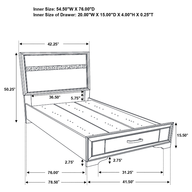 Miranda Panel Platform Storage Bed - Furniture City (CA)l