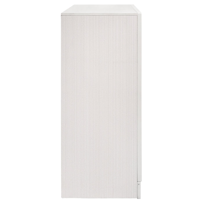 Miranda 7-drawer Dresser White and Rhinestone