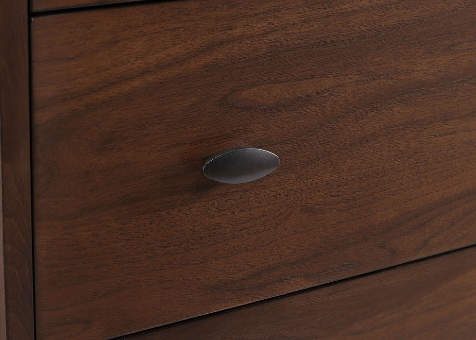 Robyn Bedroom Set with Upholstered Tufted Headboard Dark Walnut