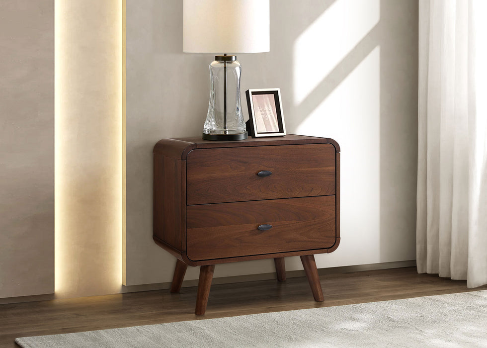 Robyn 2-drawer Nightstand Dark Walnut