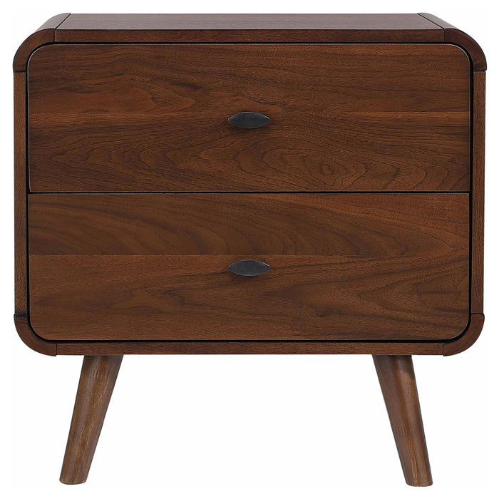 Robyn 2-drawer Nightstand Dark Walnut