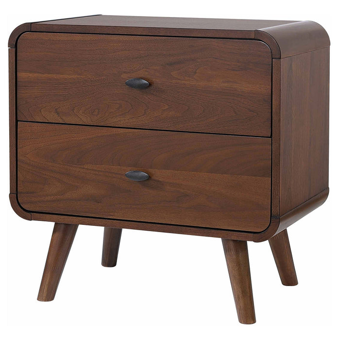 Robyn 2-drawer Nightstand Dark Walnut