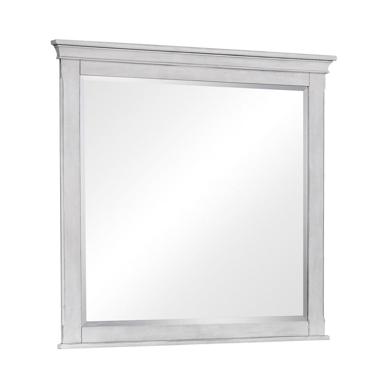 Franco Rectangular Dresser Mirror Antique White - Furniture City (CA)l