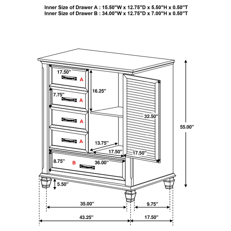 Franco Door Chest - Furniture City (CA)l