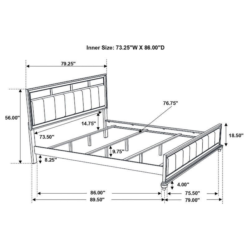 Barzini Panel Bed - Furniture City (CA)l