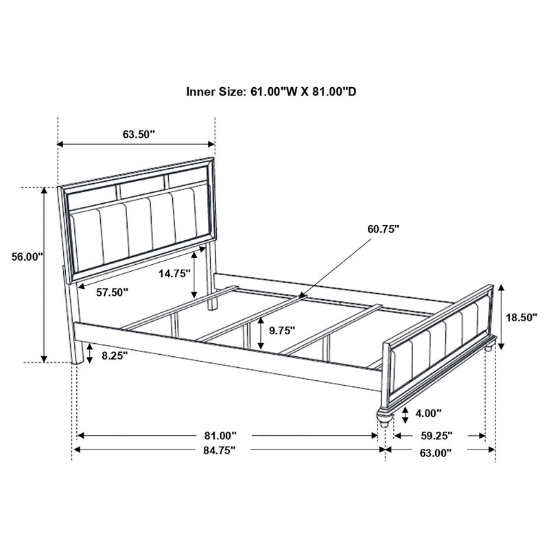 Barzini Panel Bed - Furniture City (CA)l