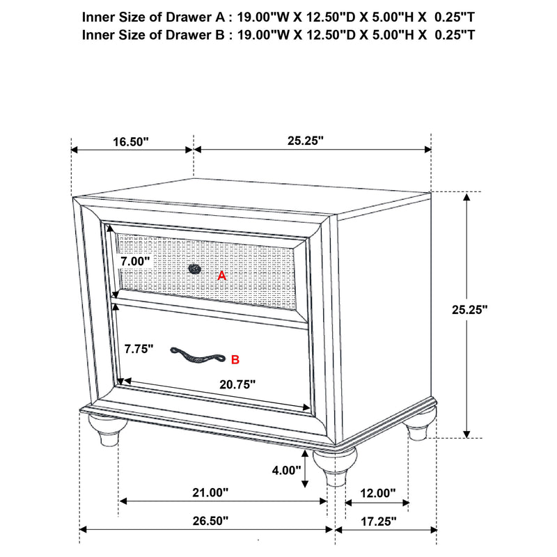 Barzini Nightstand - Furniture City (CA)l