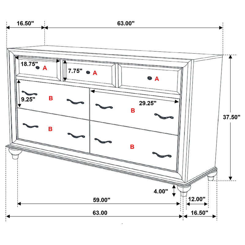 Barzini Dresser - Furniture City (CA)l