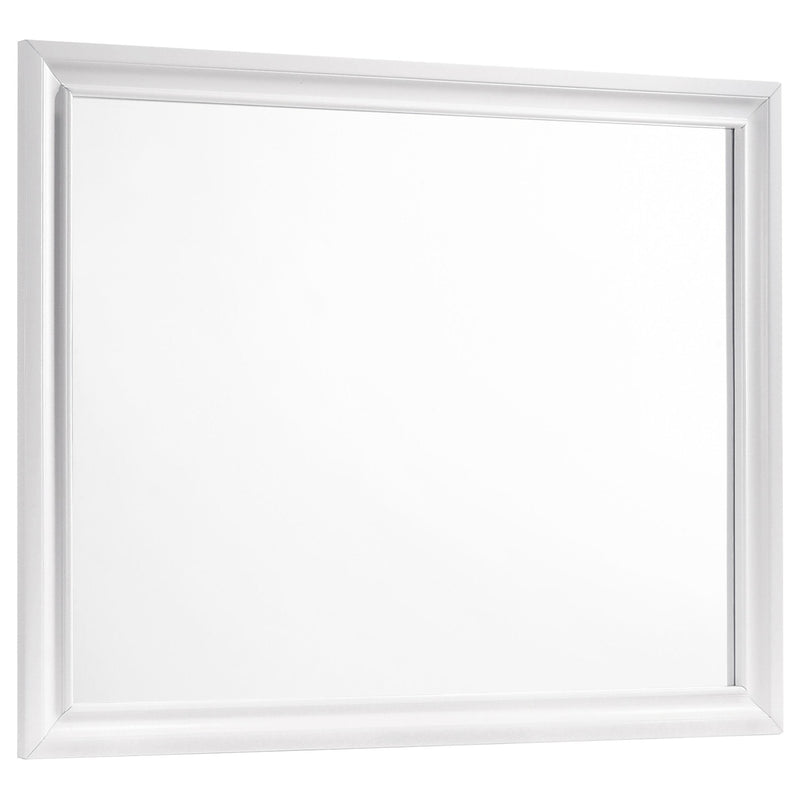 Barzini Rectangle Dresser Mirror White - Furniture City (CA)l