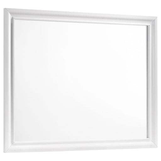 Barzini Rectangle Dresser Mirror White - Furniture City (CA)l