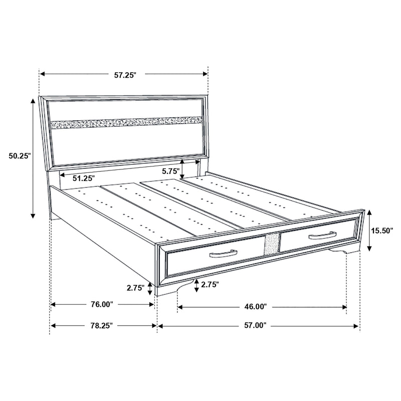 Miranda Panel Platform Storage Bed - Furniture City (CA)l