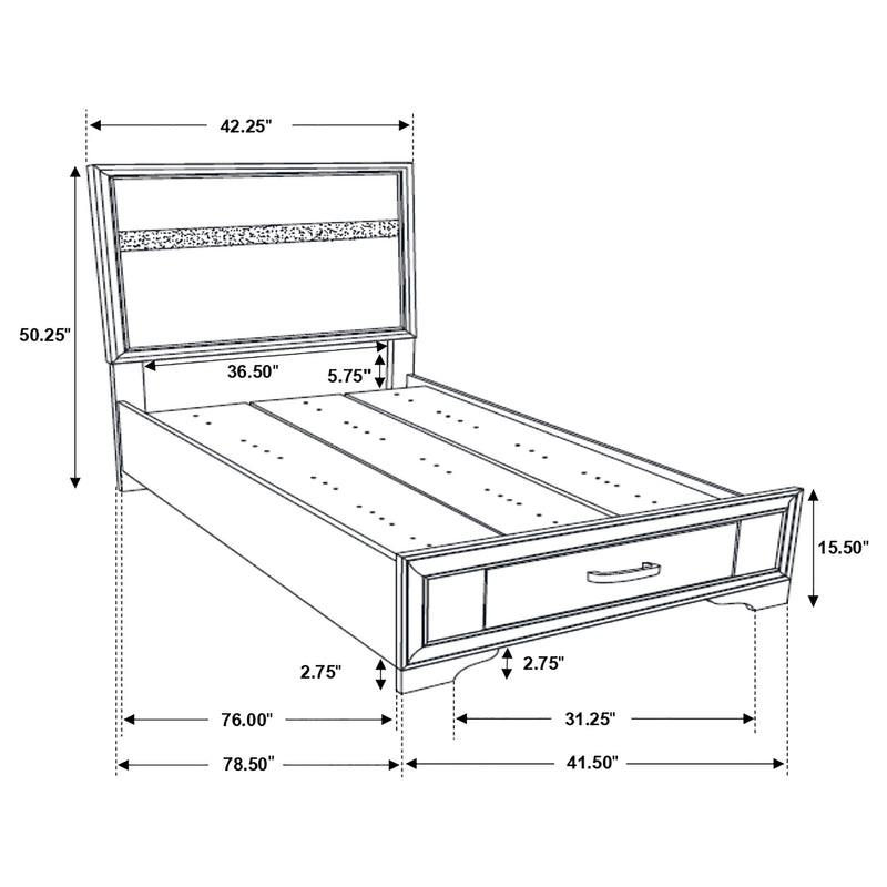 Miranda Panel Platform Storage Bed - Furniture City (CA)l