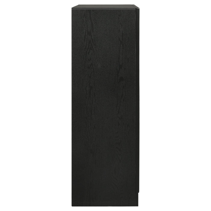 Miranda 5-drawer Chest White and Rhinestone