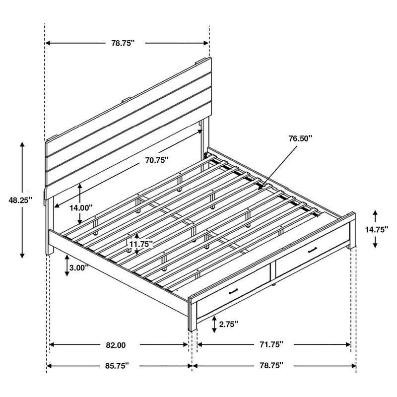 Brantford Panel Platform Storage Bed - Furniture City (CA)l