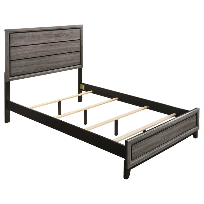 Watson Eastern King & Queen Bed Grey Oak and Black