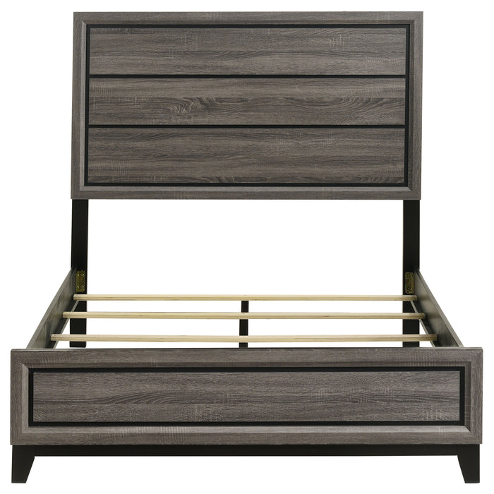 Watson Eastern King & Queen Bed Grey Oak and Black