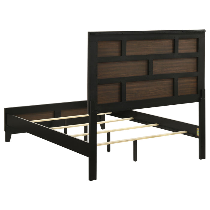 Watson Eastern King & Queen Bed Grey Oak and Black