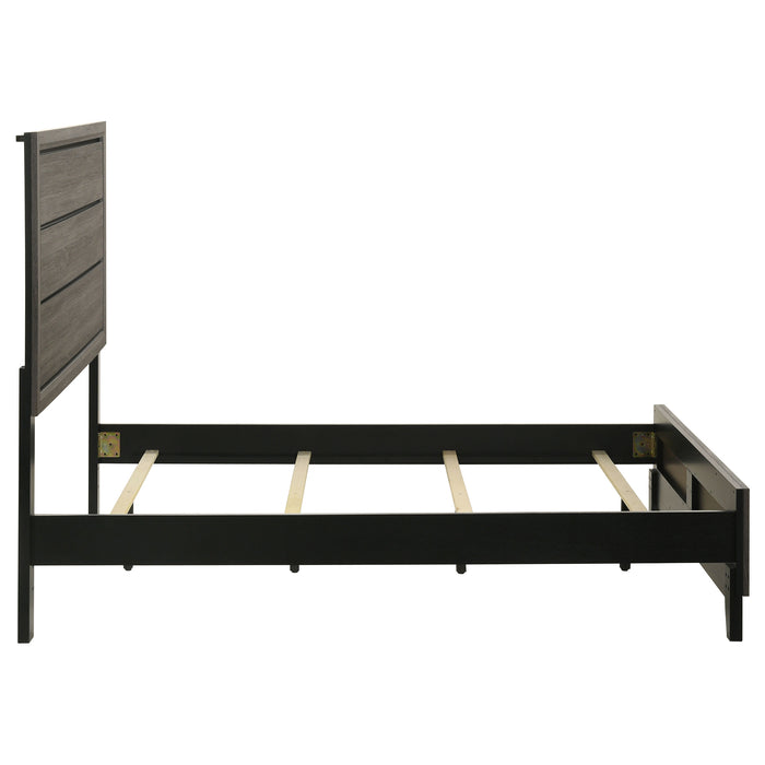 Watson Eastern King & Queen Bed Grey Oak and Black