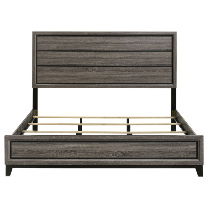 Watson Eastern King & Queen Bed Grey Oak and Black