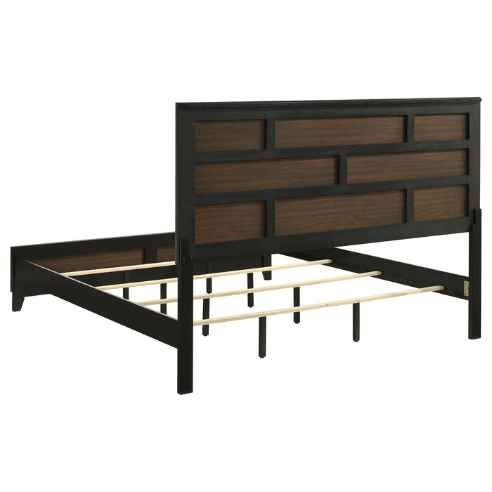 Watson Eastern King & Queen Bed Grey Oak and Black