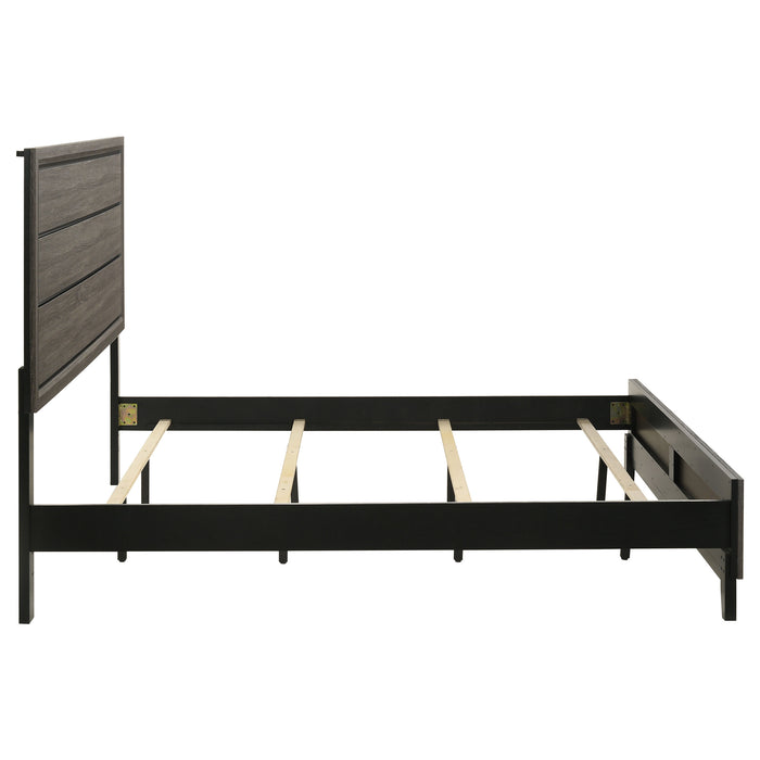 Watson Eastern King & Queen Bed Grey Oak and Black