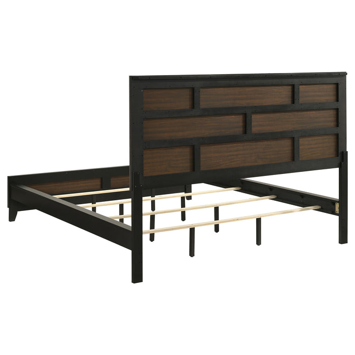 Watson Eastern King & Queen Bed Grey Oak and Black