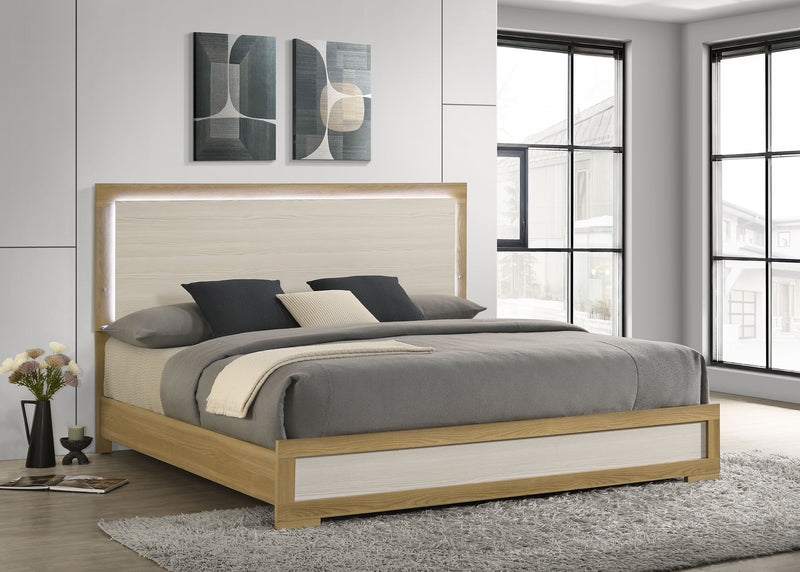 Hyland Panel Bed with LED Lighting - Furniture City (CA)l