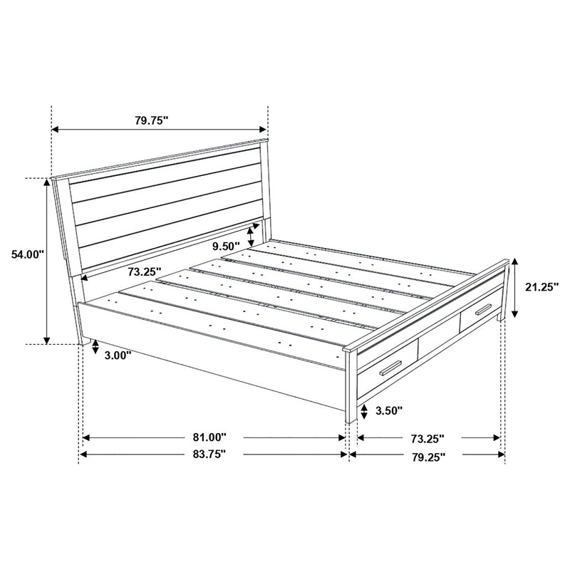 Woodmont Panel Platform Storage Bed - Furniture City (CA)l
