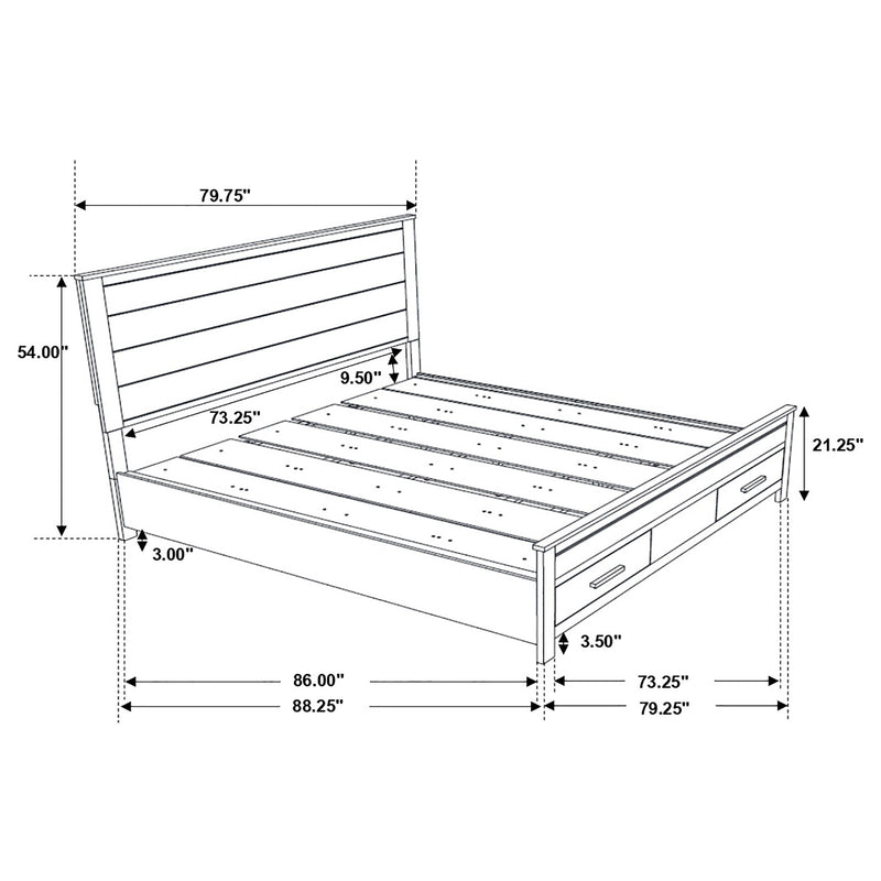 Woodmont Panel Platform Storage Bed - Furniture City (CA)l