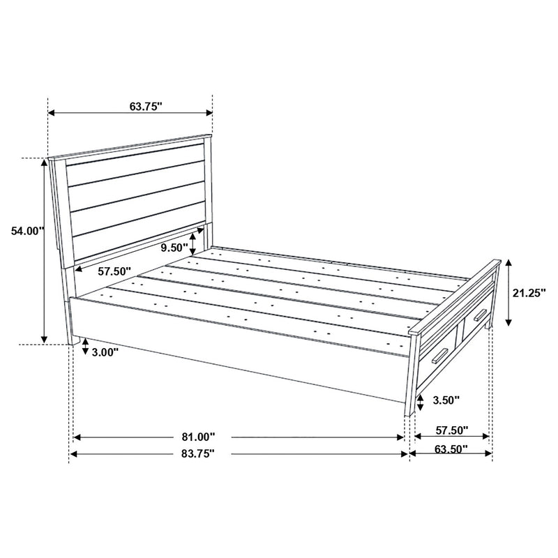 Woodmont Panel Platform Storage Bed - Furniture City (CA)l