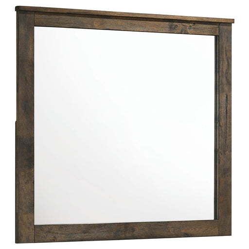 Woodmont Rectangle Dresser Mirror Rustic Golden Brown - Furniture City (CA)l