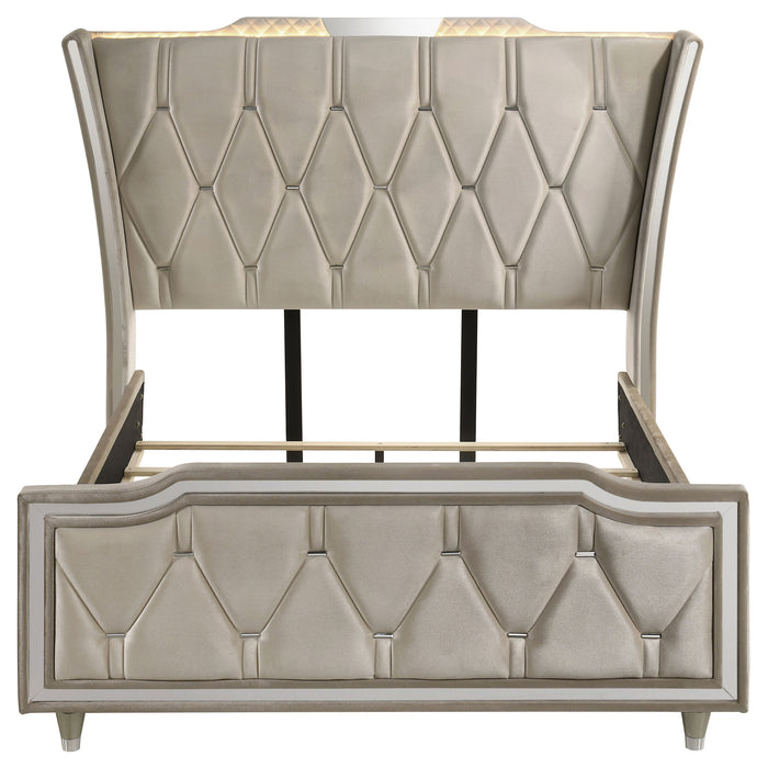 Lorient Wingback Bed with LED Lighting