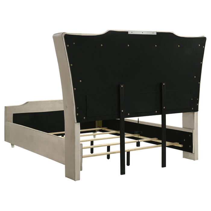 Lorient Wingback Bed with LED Lighting